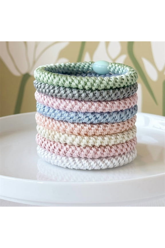 16 Pcs Cute Scrunchies Multi Colored Thick Rubber Bands Hair Accessories for Girls Girlfriend Women Home Office Supply, Couple Lover Hair Ties