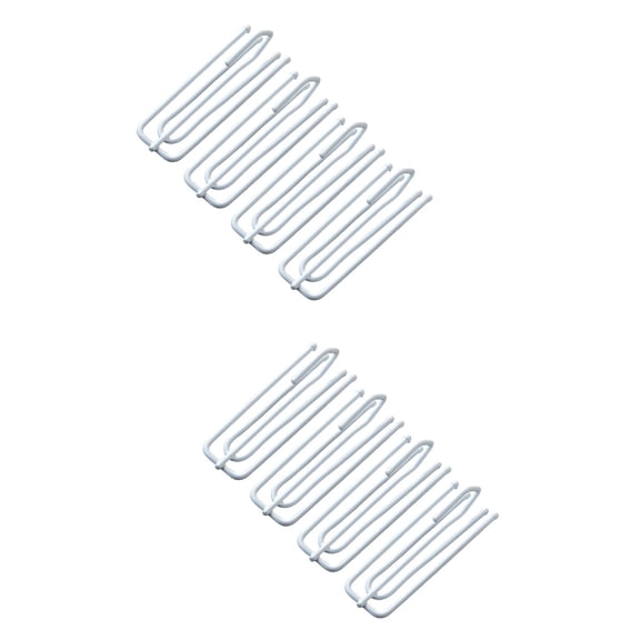 16 Pcs Drapery Curtain Hooks for Blinds Track Fix It Toddler Toy Cup and Lid Organizer White