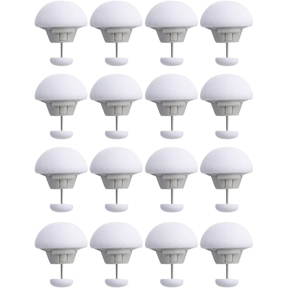 16 Pcs Duvet Clips Set, Duvet Pins, Duvet Button,Quilt Fixing Clips Duvet Cover Clips Mushroom Round Fixing Clips with Buttons Bedroom Duvet Fixing Holder Non-Slip (White)