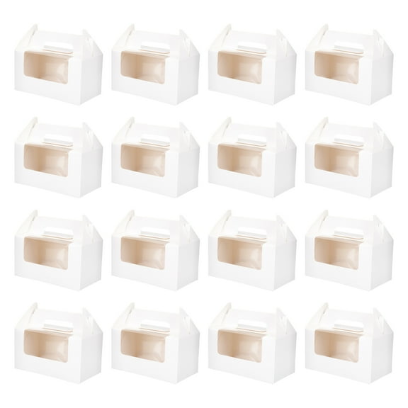 16 Pcs Egg Tart Holder Case Pie Boxes Paper Cups Muffins Pastry White Cardboard