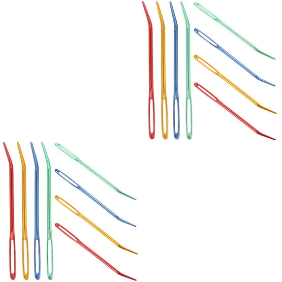 16 Pcs Elbow Aluminum Sweater Needle Sewing Needles Crochet Needles Braiding Tool Portable Tapestry Needle