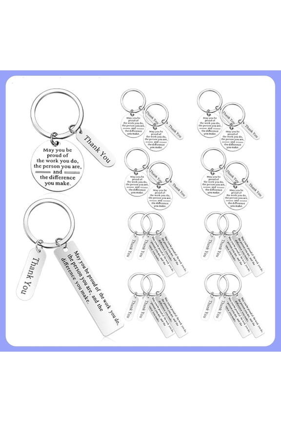 16 Pcs Employee Appreciation Gifts Bulk Thank You Gift for Coworker Keychain for Graduation Staff Christmas Favors