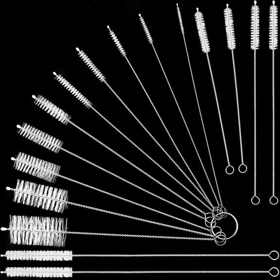 16 Pcs Assorted Size Straw Cleaners, Long Flexible Brushes for Tumblers, Water Bottles & Kitchen Gadgets