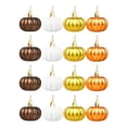 thumbnail image 1 of 16 Pcs Fall Pumpkin Ornaments Set - Mini Hanging Decor for Thanksgiving Tree, Harvest Party & Halloween - Rustic Farmhouse Ball Decorations for Autumn Home Decor, 1 of 4
