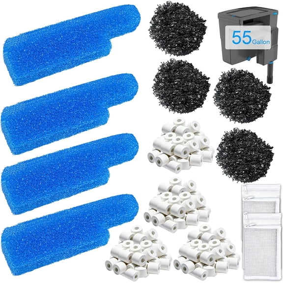16 Pcs Filters Media Replacement for Seachem Tide 55-Gallon Filter