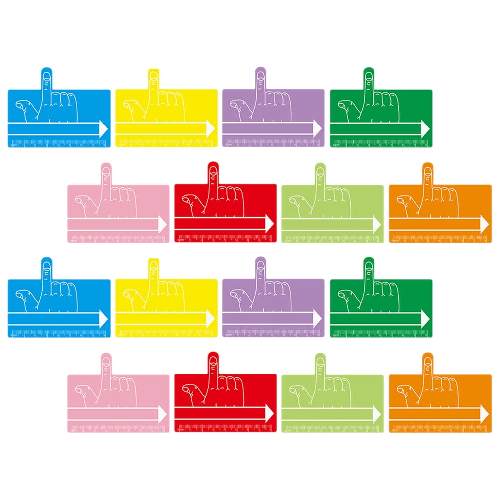 16 Pcs Finger Bookmark Dyslexia Reading Tools Highlighter Bookmarks for