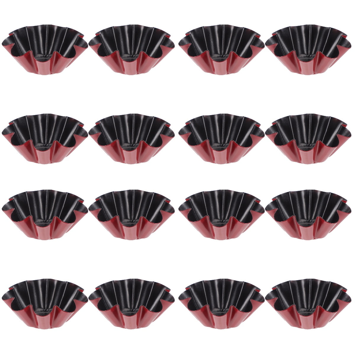 16 Pcs Flower Shaped Egg Tart Mold Cake Mold Pie Mold Form for Cupcakes