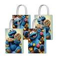 thumbnail image 1 of 16 Pcs For Cookie Monster Party Favor Bags – 2 Styles with Handles, Gift Bags for Birthday Parties, Themed Celebrations, Events, 1 of 5
