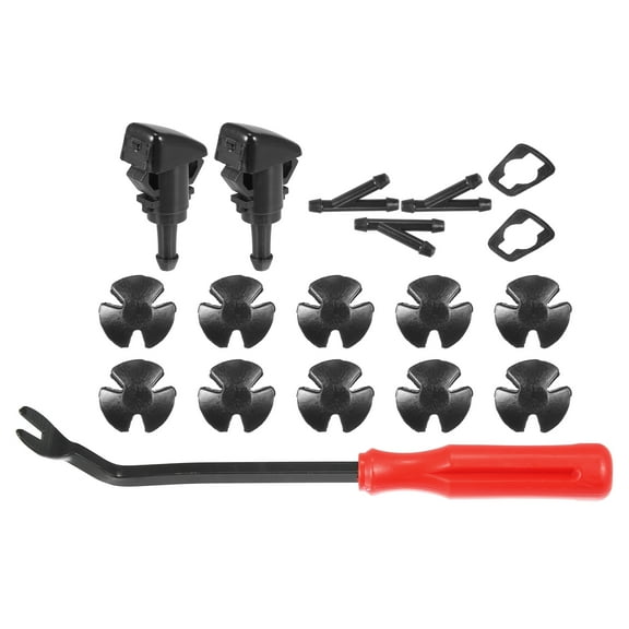 16 Pcs Front Windshield Wiper Washer Nozzle Spray Jet Kit 4805742AC for Dodge Charger 2006-2010 for Dodge Durango 04-09