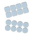 thumbnail image 1 of 16 Pcs Furniture Glides, Teflon Adhesive, Teflon Protector, Teflon Glider for Moving Heavy Furniture Easily, Used in Chairs, Sofas, Desks, Tables, Armchairs (Blue), -, 1 of 5
