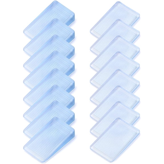 16 Pcs Furniture Leveling Wedge, Transparent Leveling Shims Non-Slip Furniture Pads Wedges 2 Height Available (5mm,10mm)