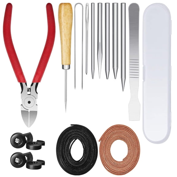 16 Pcs Glove Relacing Kits for Softball Mitts Repair Glove Lock Lacing Tool Baseball Glove Care Kits Lacing Needle