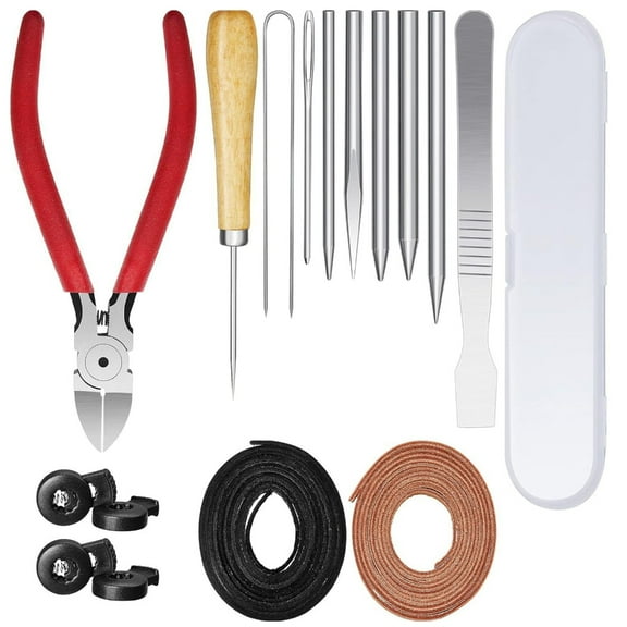 16 Pcs Glove Relacing Kits for Softball Mitts Repair Glove Lock Lacing Tool Baseball Glove Care Kits Lacing Needle