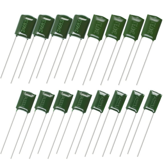 Guitar Tone Capacitors with High Strength and Stability for Electric Guitar Use 16pcs Green Plastic