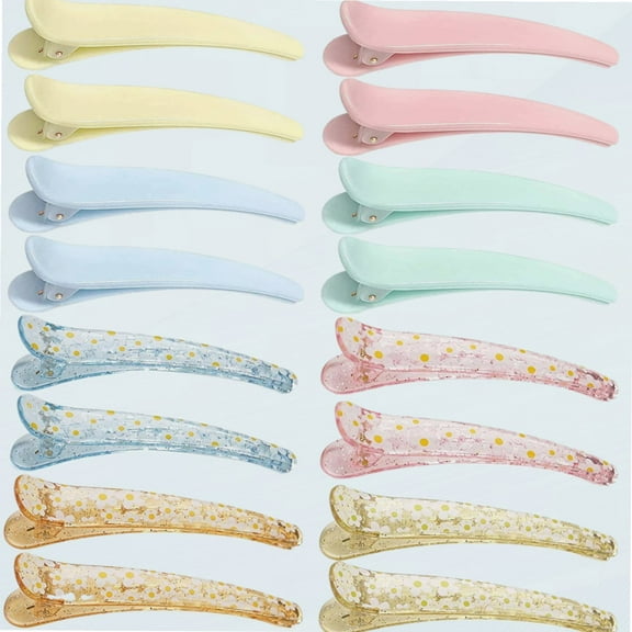 16 Pcs Hair Clips for Styling Sectioning Alligator Hair Clips for Salon Plastic Duck Billed Hair Clips Hair Styling Accessories for Women Girls Styling Designer Barber