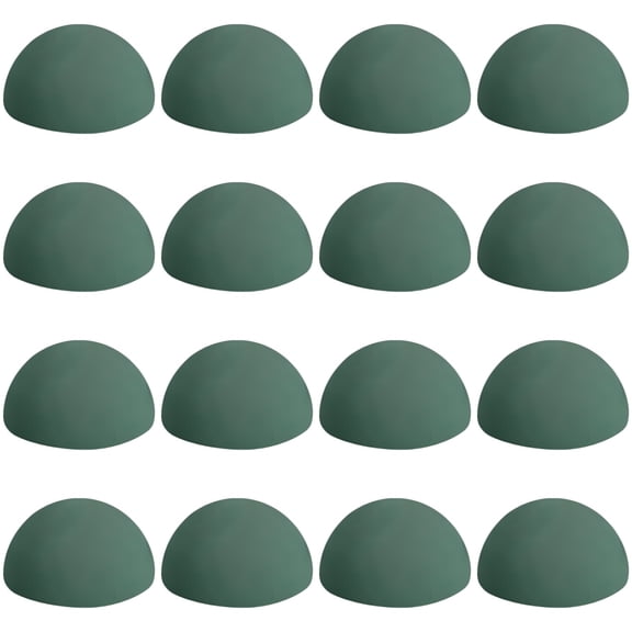 16 Pcs Half Ball Floral Dry Foam, 3.5 x 1.6 in Green Round Foam Block, Dry Floral Blocks for Artificial Flowers, Flat Top Hemisphere for Wedding Table Centerpieces, Banquet Decor, Crafts