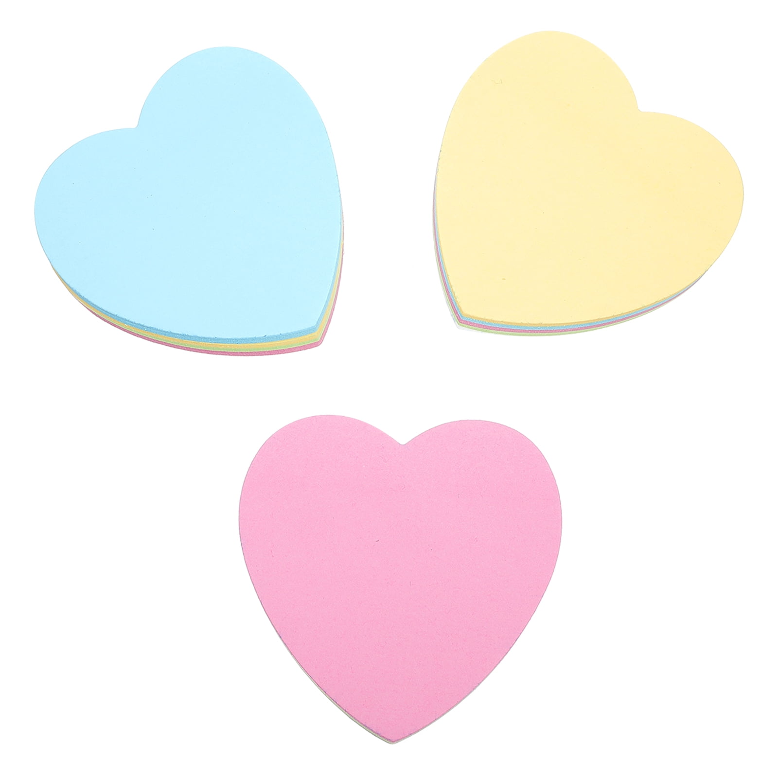 16 Pcs Heart Shaped Sticky Notes SelfStick Sticker Reuseable Colored