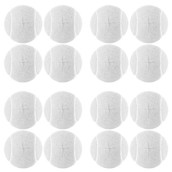 16 Pcs Heavy Duty Precut Tennis Balls for Furniture Legs and Floor Protection 2.56 Inch Chairs Desks Furniture Tennis Balls for Chairs Feet Long Lasting Foot Covers