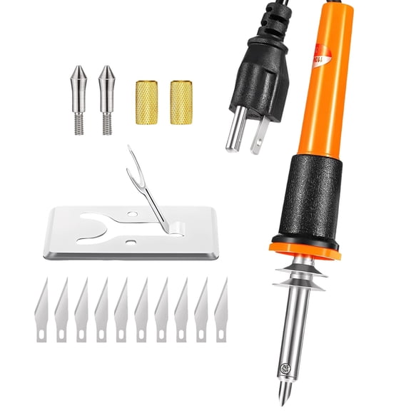 16-Pcs Hot Carving Knife Kit, Electric Soldering Iron Set with Multiple Tips, Hot Knife Foam Cutter Kit, for Wood Burning, Carving, Soldering, DIY Projects