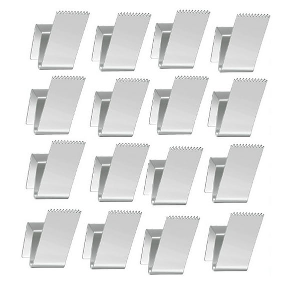 16 Pcs Hurricane Window Clips with Serrated Sections Reusable High Strength 1/2 Inch Storm Window Protection Panel Clamps with Installation Accessories Hurricane Shutter Hardware
