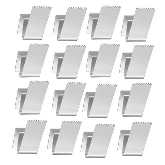 16 Pcs Hurricane Window Clips with Serrated Sections Reusable High Strength 1/2 Inch Storm Window Protection Panel Clamps with Installation Accessories Hurricane Shutter Hardware