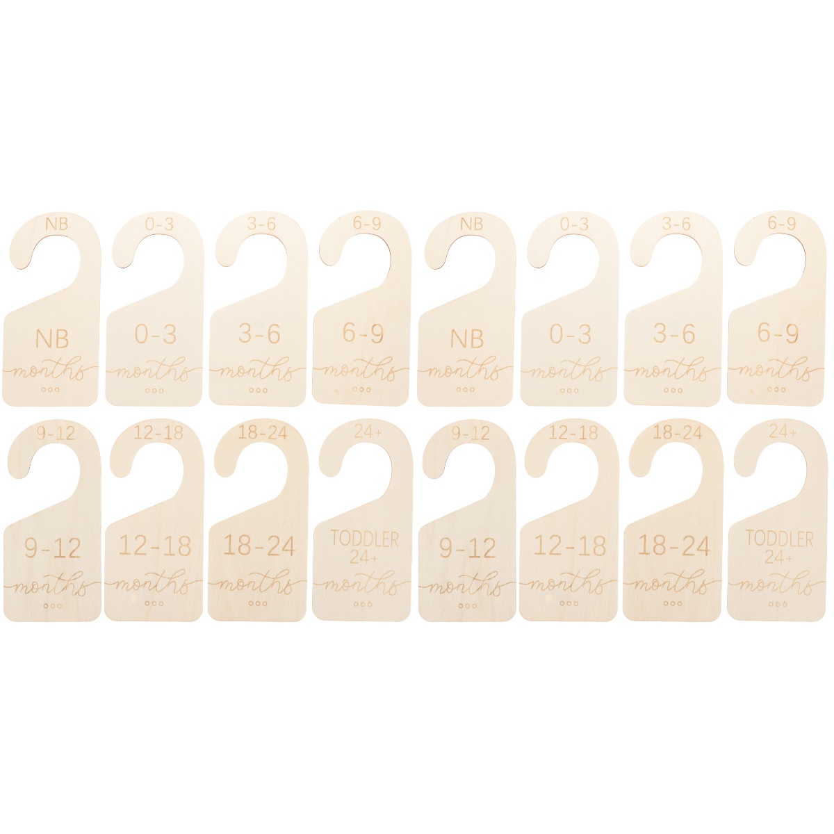 16 Pcs Kid Hangers Baby Dividers Clothes Size Separators Infant Cloths