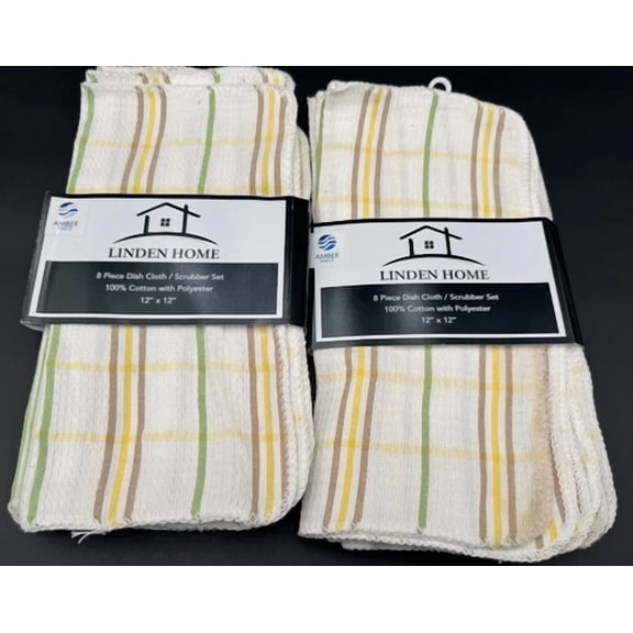 16 Pcs Kitchen Dish Cloths Cotton Super Cleaning Absorbency Towel Washing Rags