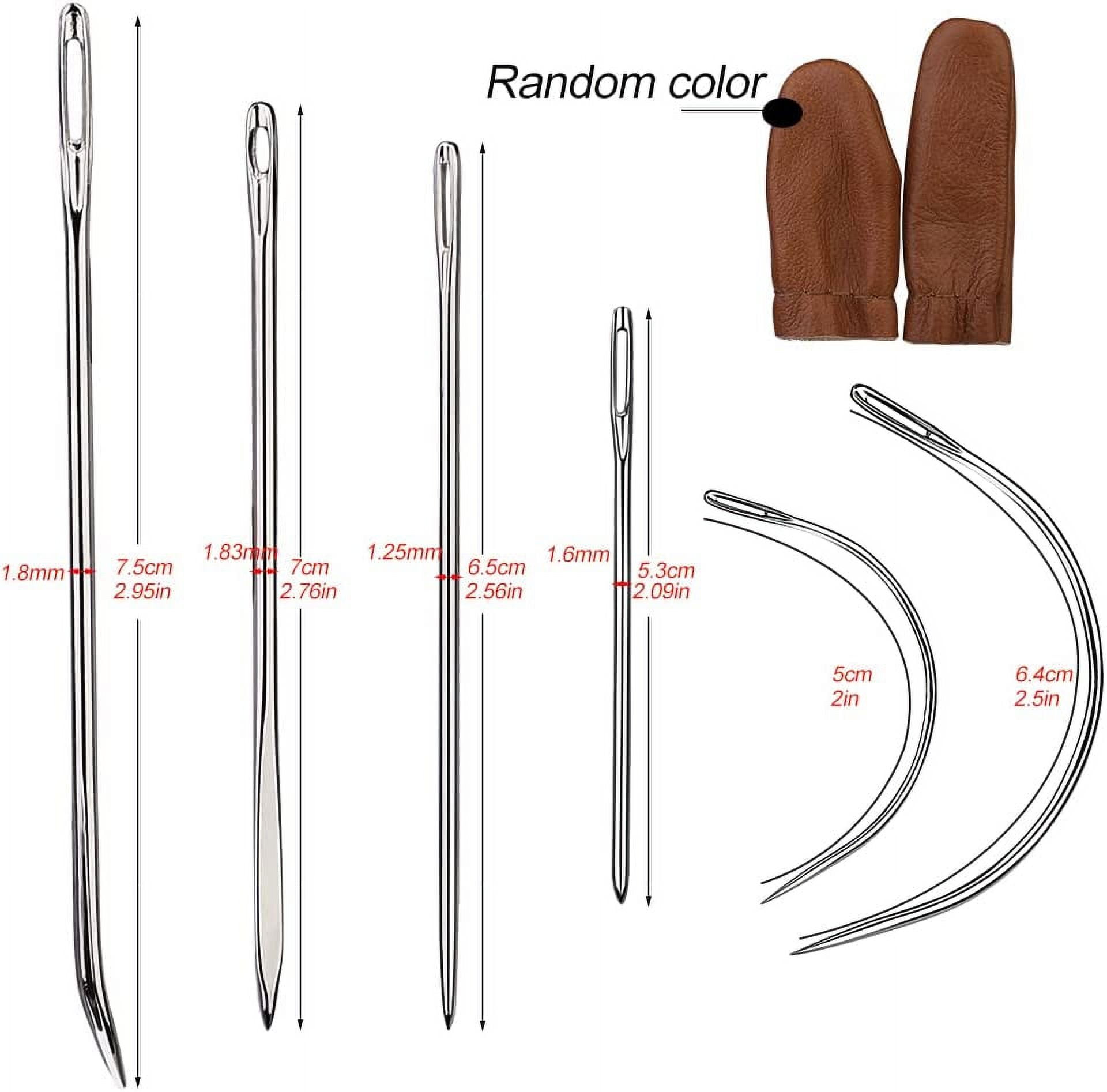 16 Pcs Leather Sewing Needles,Heavy Duty Sewing Needles Kit Include