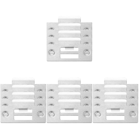 MERRYHAPY 16-Piece Stainless Steel Door Reinforcement Deadbolt Plate Set Security Hardware