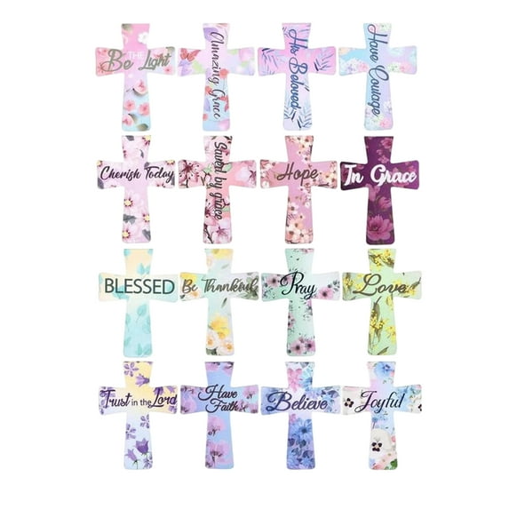 16 Pcs Magnetic Cross Bookmarks Decoration, Cross Shaped Leather Bookmark Paper Book Reading Locator Page Reading Gift