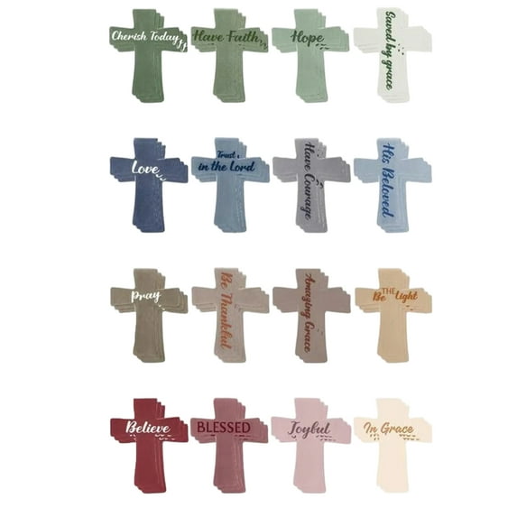 16 Pcs Magnetic Cross Bookmarks Decoration, Cross Shaped Leather Bookmark Paper Book Reading Locator Page Reading Gift