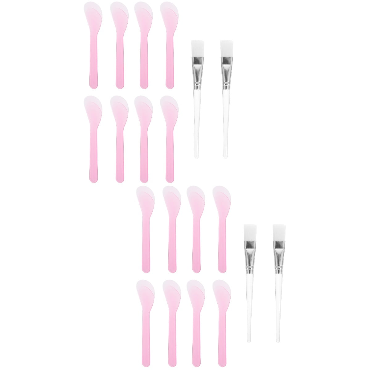 16 Pcs Makeup Spatula Tool Self Made Cosmetic Beauty Gift Sets Spatulas Black Silicone