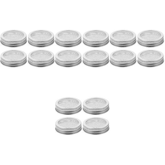 16 Pcs Jar Sprout Lids Filter Sprout Kit Sprouting Lid Stainless Steel Tray Sprouting Jar Kit