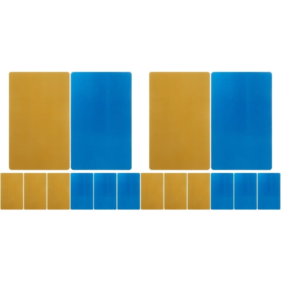 YUNLIGHTS Assorted Color Metal Cards for Custom Nameplates and Tags 16Pcs