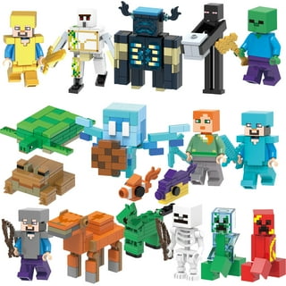 22 Pcs Miner Minifigures Building Blocks Toys Set, Game Pixelated