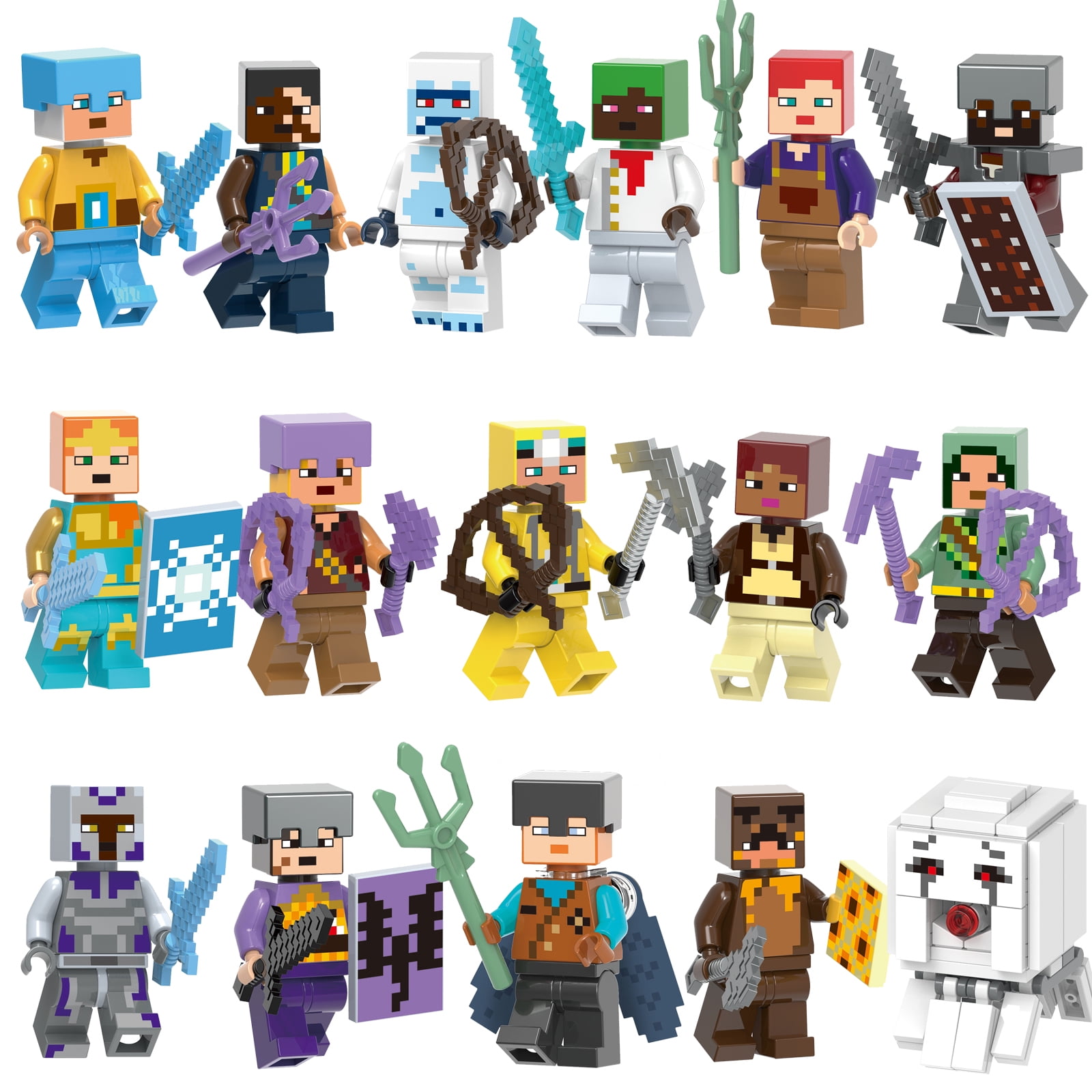 Minecraft Series Building Blocks Game Mini Action Figures Toys