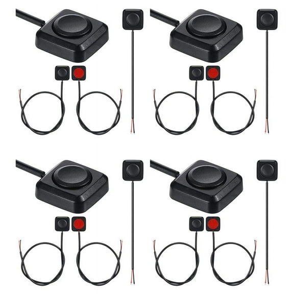 16 Pcs Momentary Switch Momentary Push Button ON Switch 12V 24V Mount Mini Button Switch