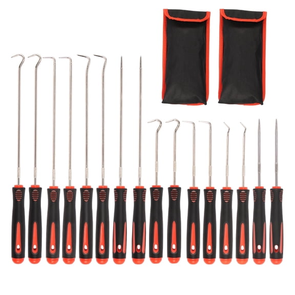 16 Pcs Multi Size Alloy Steel Pick Hook Set Professional Hardware Extraction