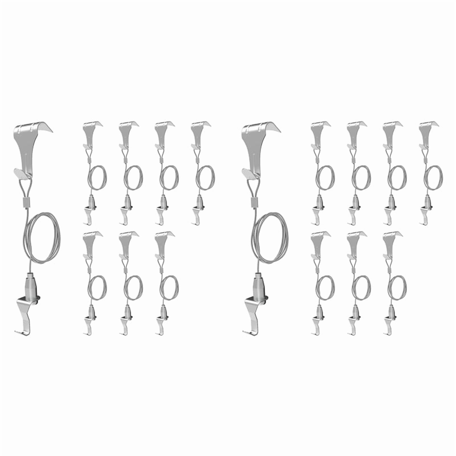 16 Pcs Picture Rail Hanging System,Picture Rail Hooks Molding Hooks Picture Rail Hangers