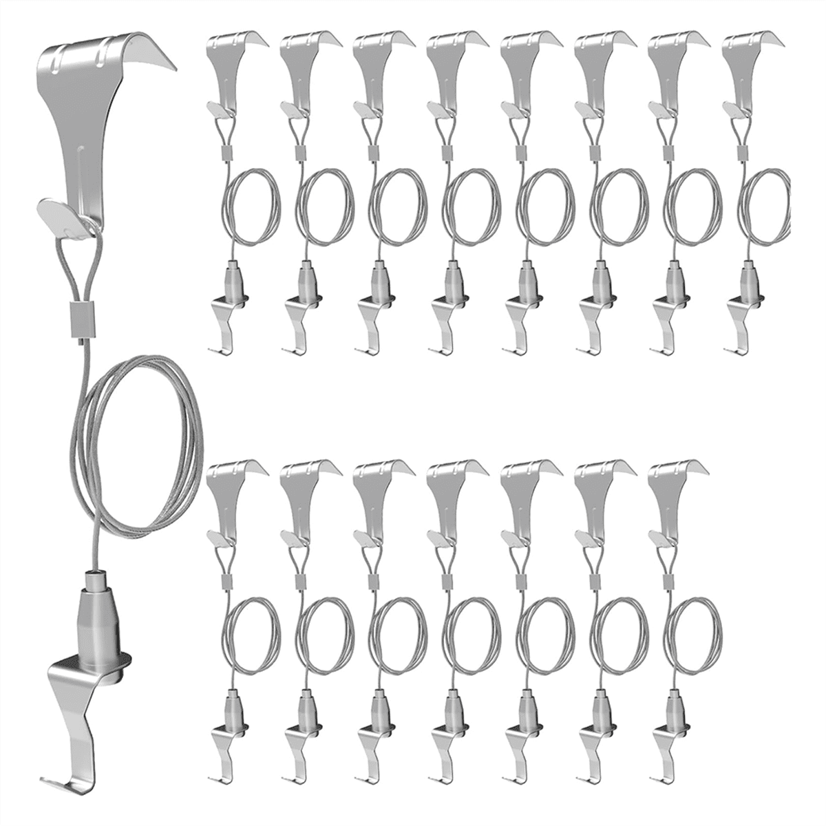 16 Pcs Picture Rail Hanging System,Picture Rail Hooks Molding Hooks