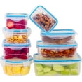 thumbnail image 1 of 16 Pcs Plastic Food Storage Containers Set With Air Tight Locking Lids, 1 of 4