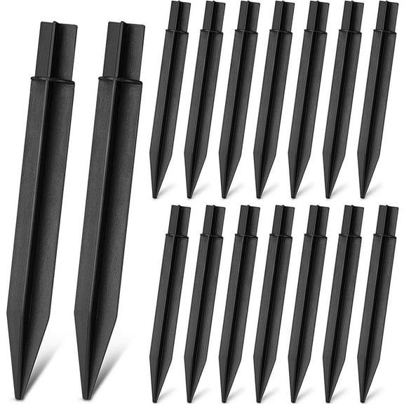 16 Pcs Plastic Ground Spikes Stakes Replacement Solar Lights Spikes Pathway Markers Solar Torch Garden Lights Stakes