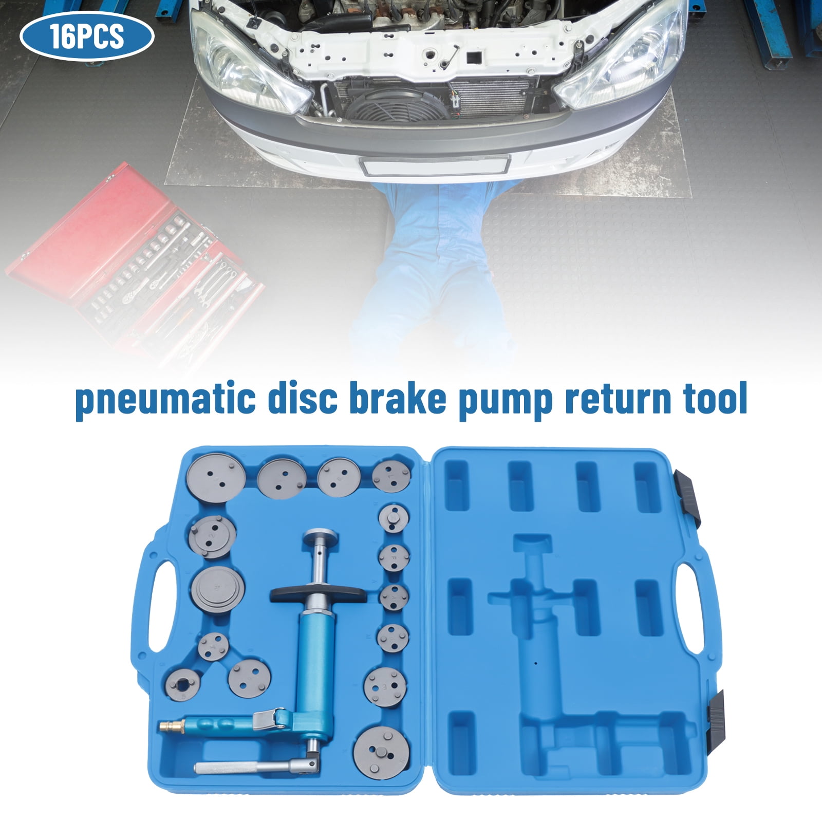 16 Pcs Pneumatic Brake Calliper Wind Back Tool Set Air Rear Disc Brake ...