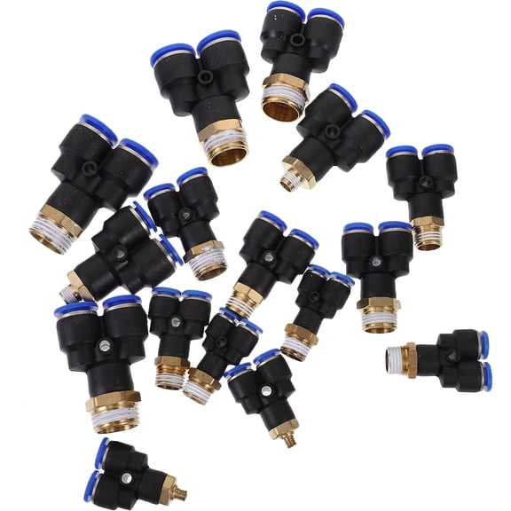 16 Pcs Pneumatic Connector Threaded Straight 16pcs Fittings for Pipe Hose Crimp Air Practical Pro Joint