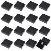 16 Pcs Pocket Watch Display Box Black Rhombus Textured Watch Packaging Boxes Pocket Watch Gift Box for Business Trips Travel