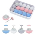 thumbnail image 1 of 16 Pcs Quilt Fixing Clips Duvet Clips Bedding Holder Pins Fasteners Mushroom Round Fixing Clips for Thin Thick Quilts Blanket Sheet Bed Skirt Cushion Curtain (Blue+Pink+White+Gray), 1 of 7