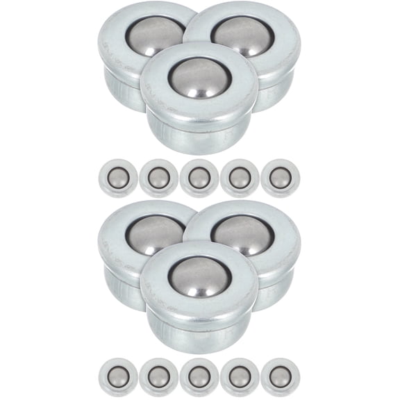 16 Pcs Round Transfer Units with Universal Rotation, Casters Roller Bearings for Smooth Swivel Movement