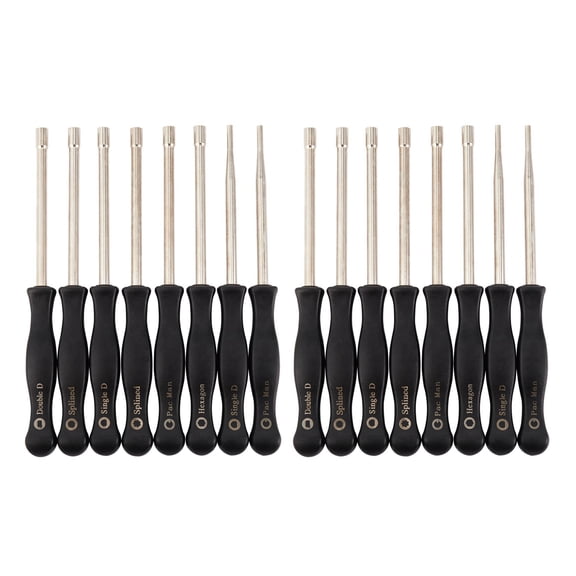 16 Pcs Screwdriver Carburetor Adjustment Tool Single D Double D Hexagon Hex Socket Kit Set,16 pcs x Carburetor adjustment tool,silver & black