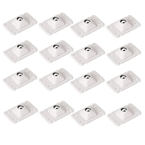 16 Pcs Self Adhesive Wheels 4.5 x 2.8cm(White)
