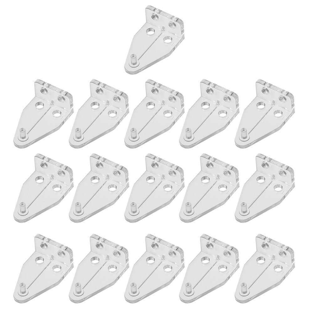 16 Pcs Sheer White Curtains Blind Hook Hold down Clips for Blinds Vertical See Through Wand